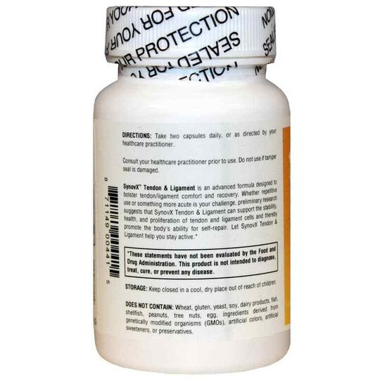 SynovX Tendon & Ligament Support, 60 Veg Capsules, XYM