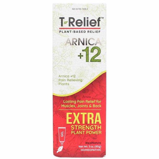T-Relief Arnica +12 Extra Strength Pain Relief Gel, 3 Oz, MDN