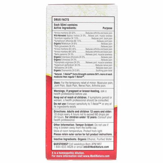 T-Relief Arnica +12 Extra Strength Pain Relief Oral Drops, 1.69 Oz, MDN