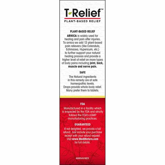 T-Relief Arnica +12 Extra Strength Pain Relief Oral Drops, 1.69 Oz, MDN