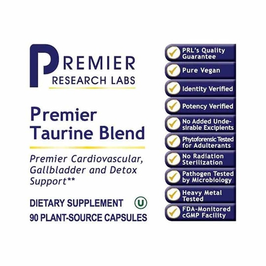 Taurine Blend Cardiovascular, 90 Veg Capsules, PRL