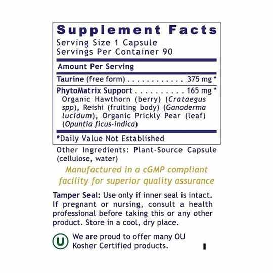 Taurine Blend Cardiovascular, 90 Veg Capsules, PRL