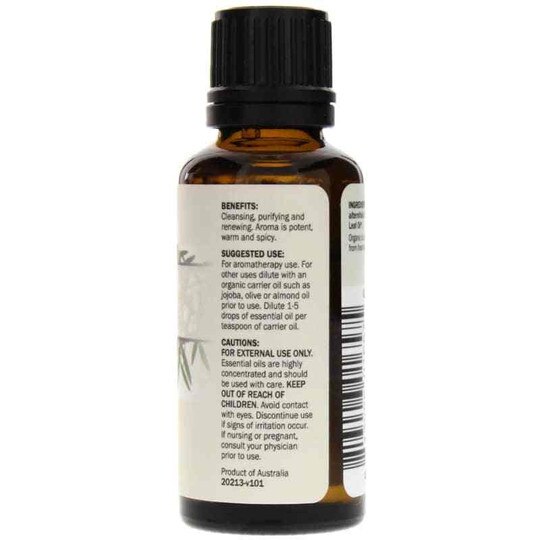 Tea Tree Organic Essential Oil, 1 Oz, DRM