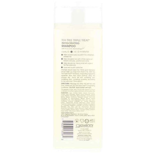 Tea Tree Triple Treat Invigorating Shampoo, 8.5 Oz, GIO