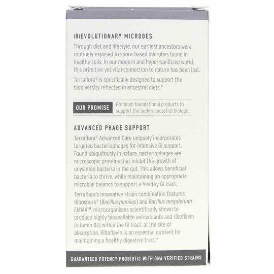Terraflora Broad Spectrum Synbiotic Advanced Care, 60 Veg Capsules, ENV