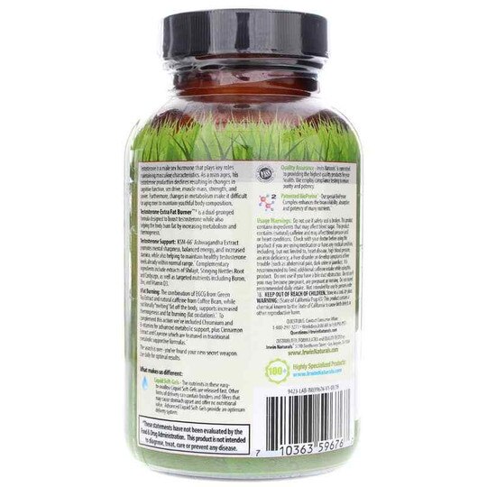 Testosterone-Extra Fat Burner, 60 Liquid Softgels, IRN