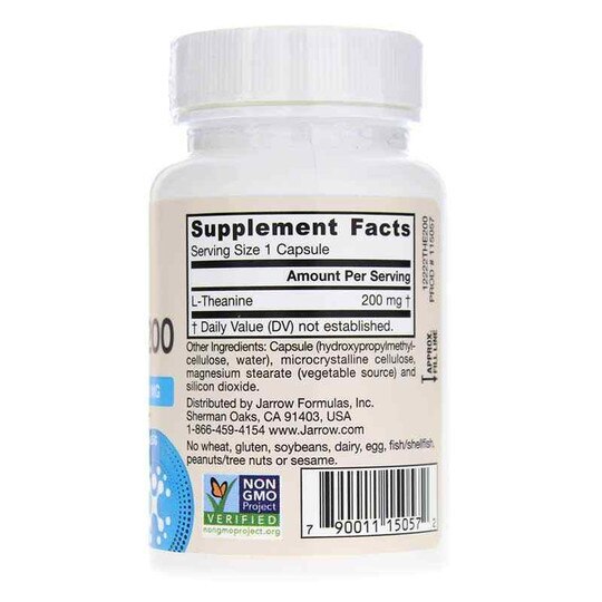 Theanine 200 Mg, 60 Capsules, JRF
