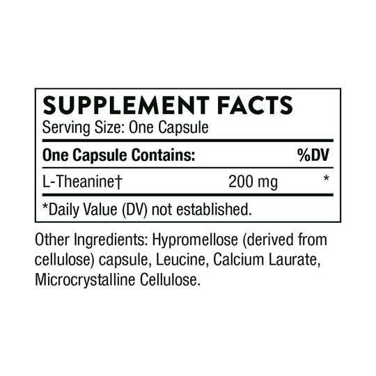 Theanine, 90 Veg Capsules, THR
