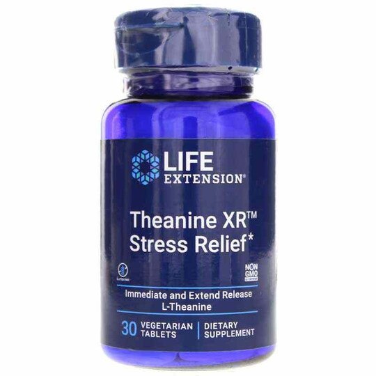 Theanine XR Stress Relief, 30 Veg Tablets, LFE