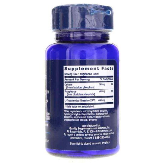 Theanine XR Stress Relief, 30 Veg Tablets, LFE