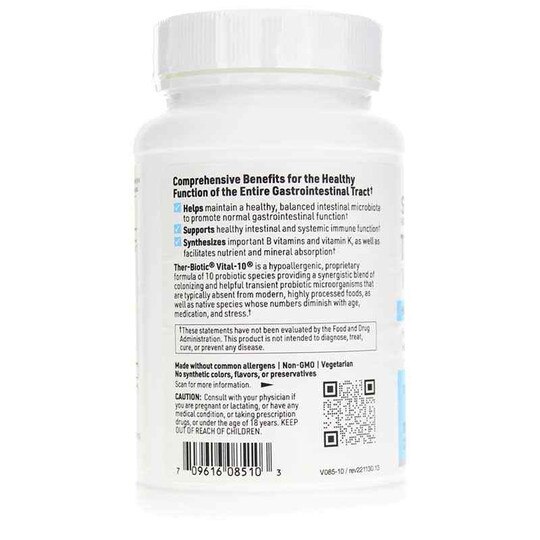 Ther-Biotic Vital-10 Multispecies Probiotic 5 Billion CFU, 100 Caps, KL