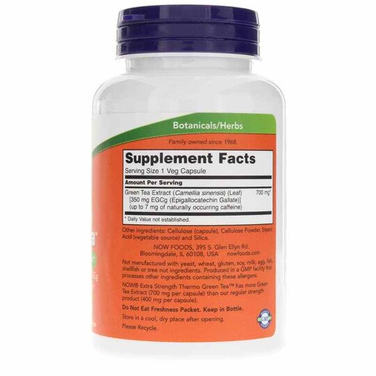 Thermo Green Tea Extra Strength, 90 Veg Capsules, NOW