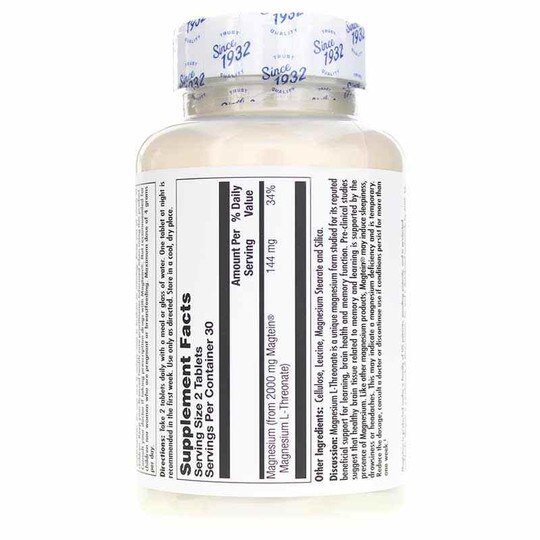 Think Magnesium L-Threonate, 60 Tablets, KAL