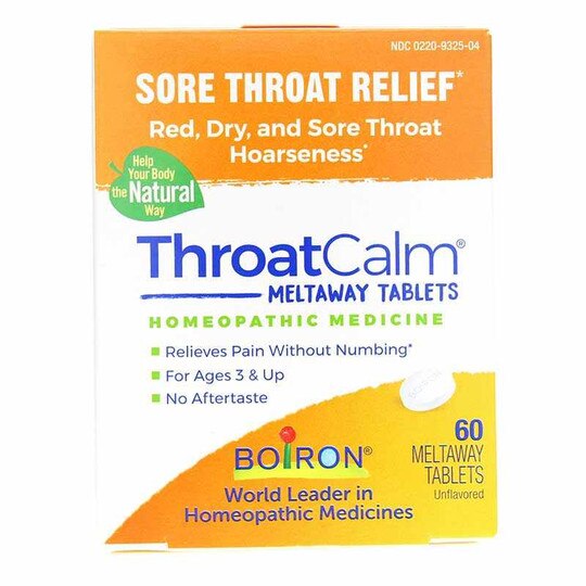 ThroatCalm Sore Throat, 60 Tablets, BOR