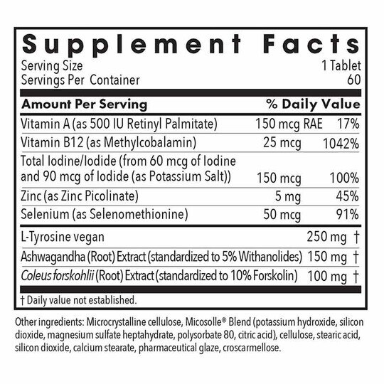 Thyroid Nutrition with Iodoral, 60 Veg Tablets, ARG