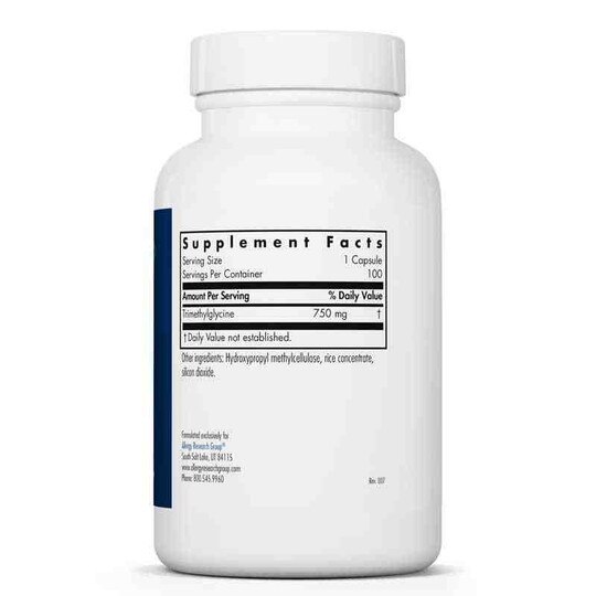TMG Trimethylglycine, 100 Veg Capsules, ARG
