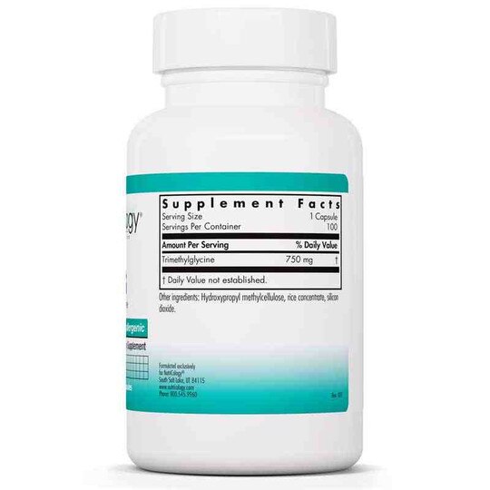 TMG Trimethylglycine, 100 Veg Capsules, NTC
