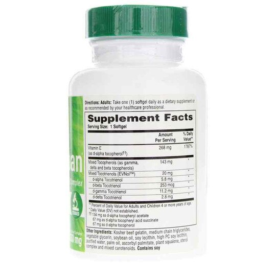 Tocospan Natural Vitamin E Complex, 60 Softgels, HTN