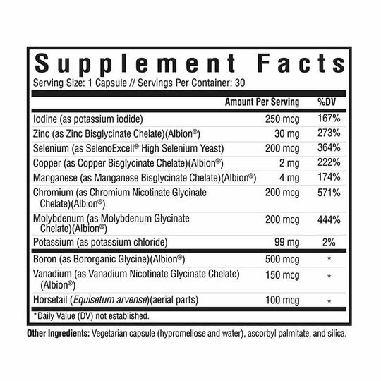 Trace Minerals Complex Iron-Free, 30 Veg Capsules, SKH