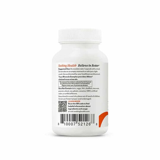 Trace Minerals Complex Iron-Free, 30 Veg Capsules, SKH