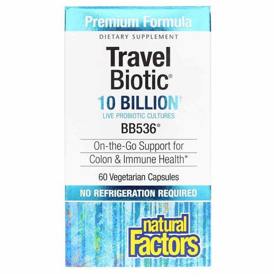TravelBiotic 10 Billion Active Cells, 60 Veg Capsules, NF