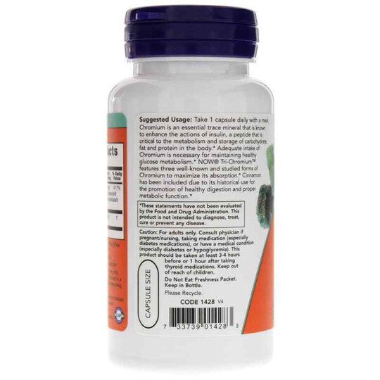 Tri-Chromium 500 Mcg, 90 Veg Capsules, NOW