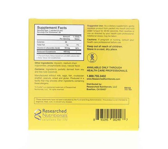 Tri-Fortify Liposomal Glutathione, 20 Packets, RSN