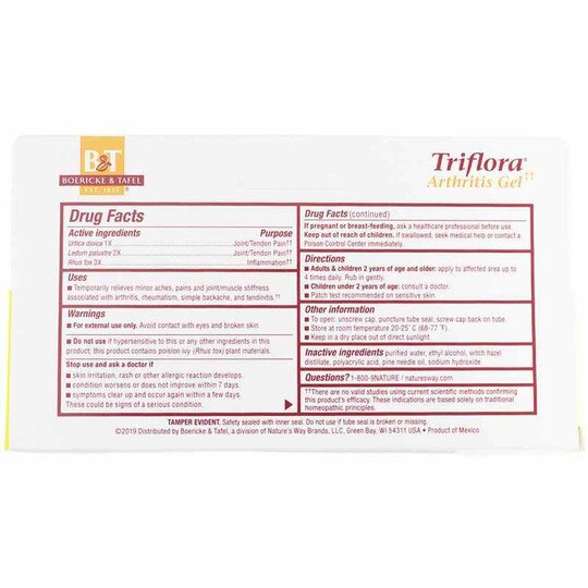 Triflora Arthritis Gel, 2.75 Oz, BT