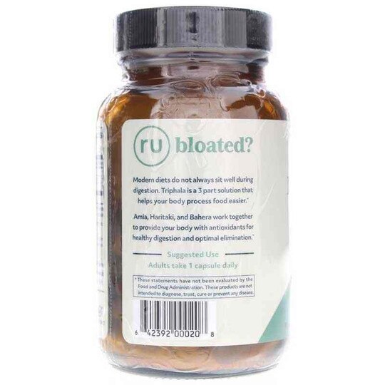 Triphala Digestion Support + Antioxidants, 60 Veg Capsules, RUV