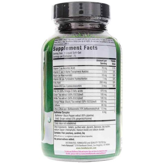 Triple-Tea Fat Burner, 75 Liquid Softgels, IRN