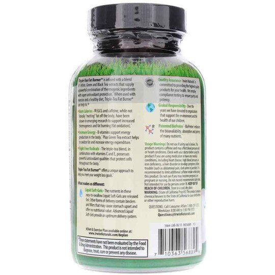 Triple-Tea Fat Burner, 75 Liquid Softgels, IRN
