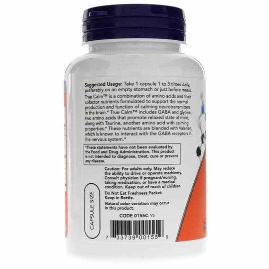 True Calm, 90 Veg Capsules, NOW