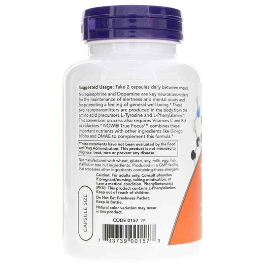 True Focus, 90 Veg Capsules, NOW