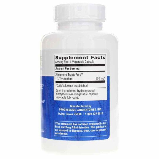 TryptoPure Tryptophan 500 Mg, 90 Veg Capsules, PGL