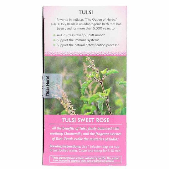Tulsi Sweet Rose Organic Tea, 18 Tea Bags, OGI