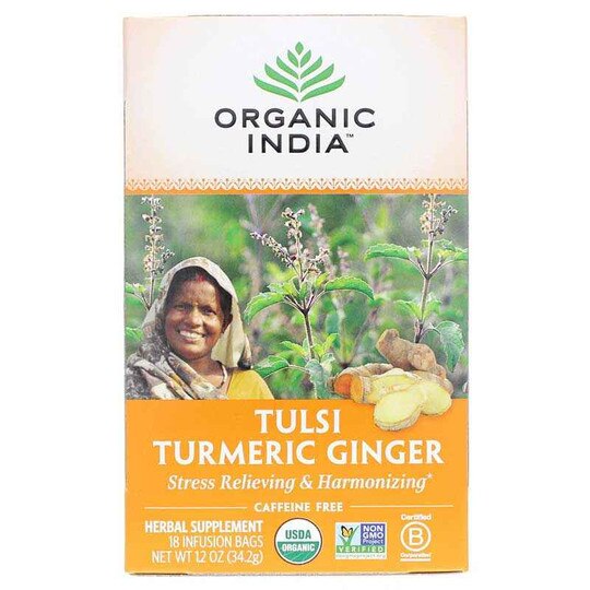 Tulsi Turmeric Ginger Organic Tea, 18 Tea Bags, OGI