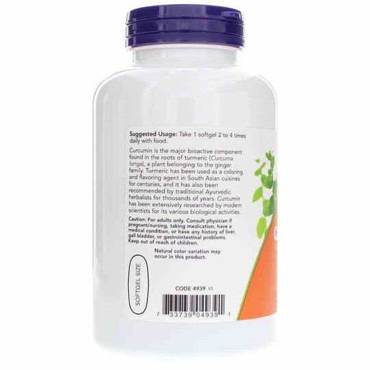 Turmeric Curcumin Gels, 120 Softgels, NOW
