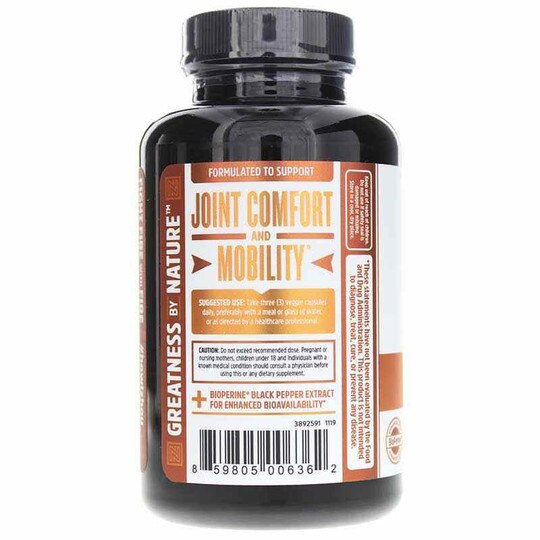 Turmeric Curcumin with Ginger, 90 Veg Capsules, ZHO