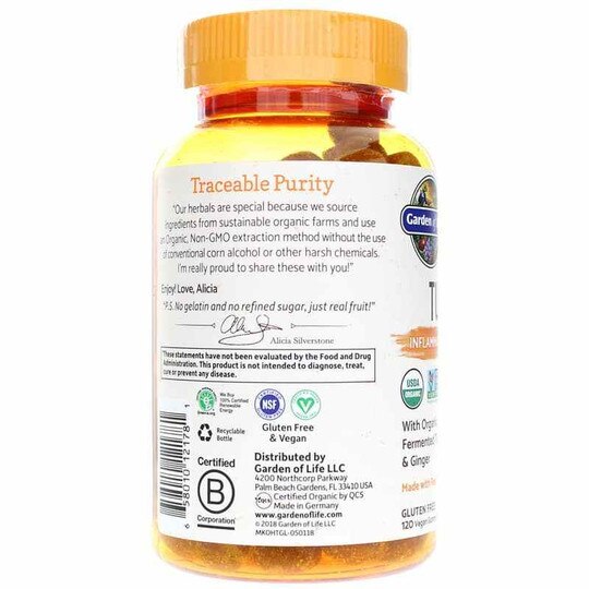 Turmeric Inflammatory Response Gummy, 120 Gummies, GOLM
