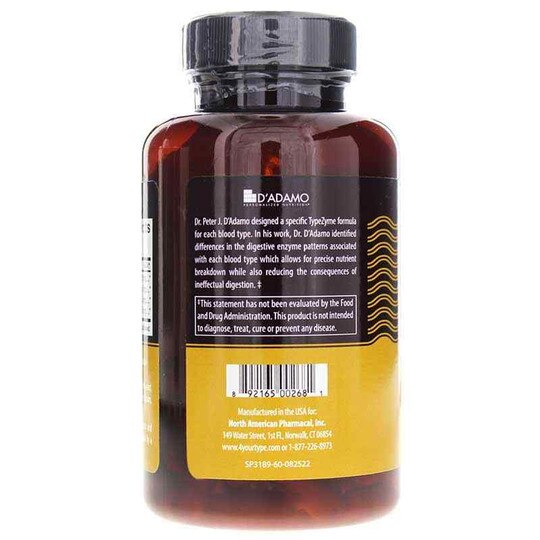 TypeZyme B, 60 Veg Capsules, DAPN