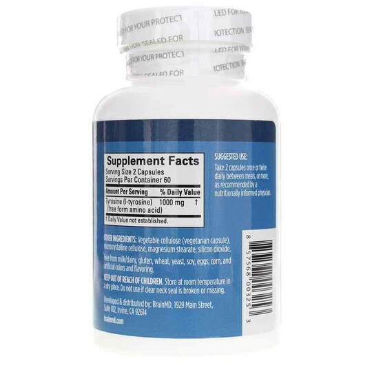 Tyrosine, 120 Capsules, BMD