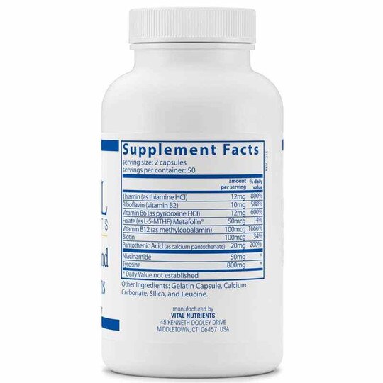 Tyrosine & B Vitamins, 100 Capsules, VTN
