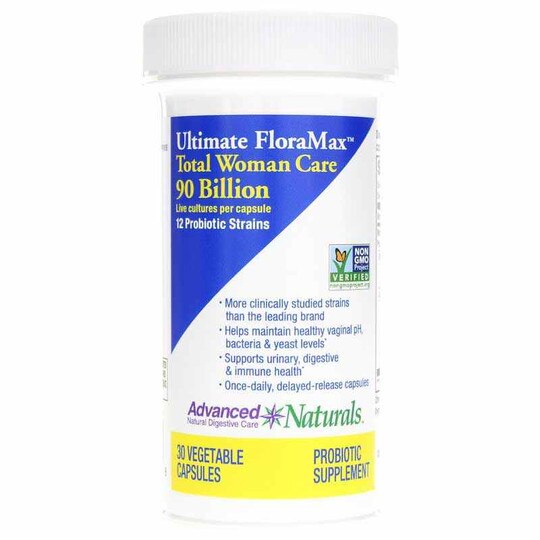 Ultimate FloraMax Total Woman Care 90 Billion, 30 Veg Capsules, ADVN
