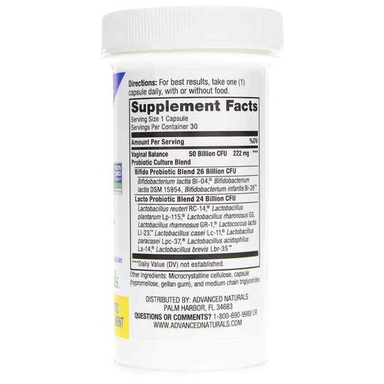 Ultimate FloraMax Vaginal Balance 50 Billion, 30 Veg Capsules, ADVN