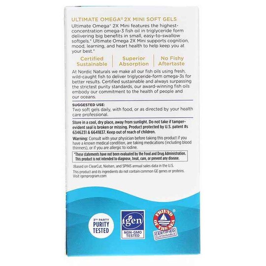 Ultimate Omega 2X Mini, 60 Softgels, NRN
