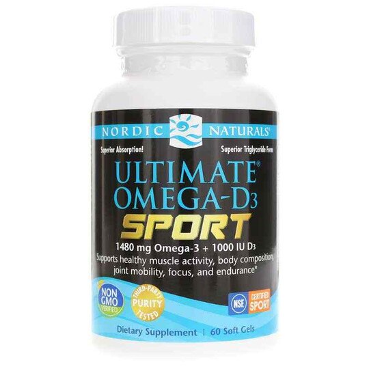 Ultimate Omega-D3 Sport, 60 Softgels, NRN