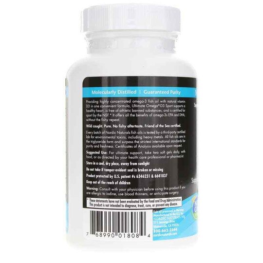 Ultimate Omega-D3 Sport, 60 Softgels, NRN