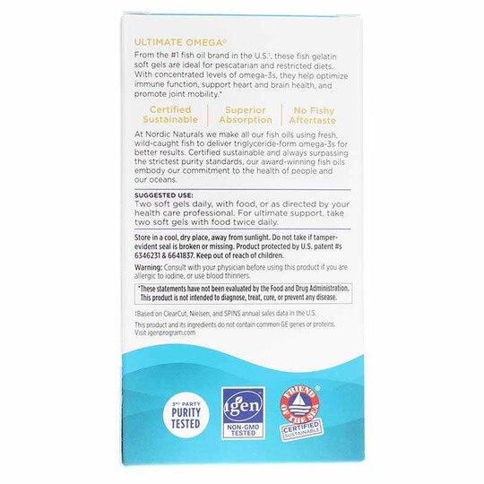 Ultimate Omega in Fish Gelatin Softgels, 60 Softgels, NRN