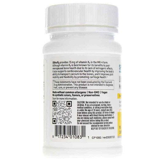 Ultra K2 Menaquionine-4 15,000 Mcg, 90 Veg Capsules, KL