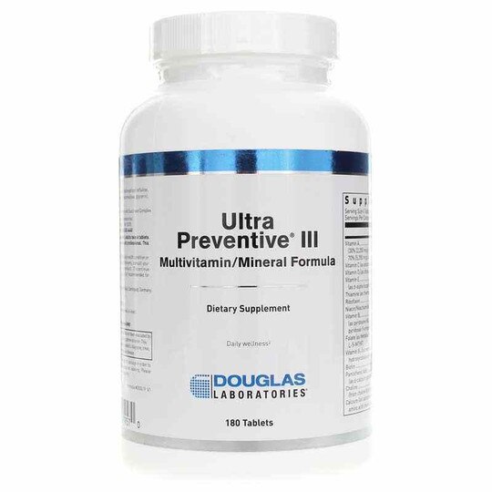 Ultra Preventive III Multivitamin Tablets, 180 Tablets, DGL
